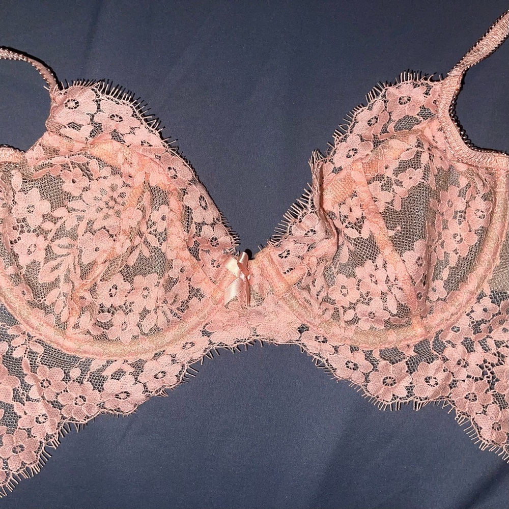 VS For Love & Lemons Daisy Lace Long Line Bow Double Strap - Picture 4 of 9